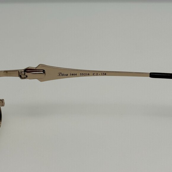 Diva Eyeglasses Eye Glasses Frames 5464 C. 2 Black Gold 53-16-134 main image 6